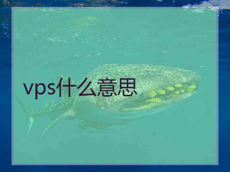 vps什么意思